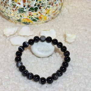 Black Banded Agate 8mm