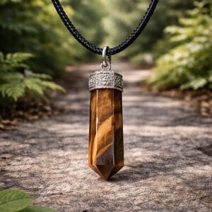 Tiger eye pencil pendent